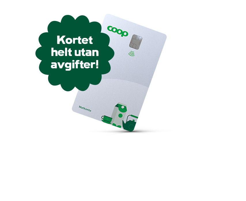 Skaffa Coop Matkonto - kortet helt utan avgifter